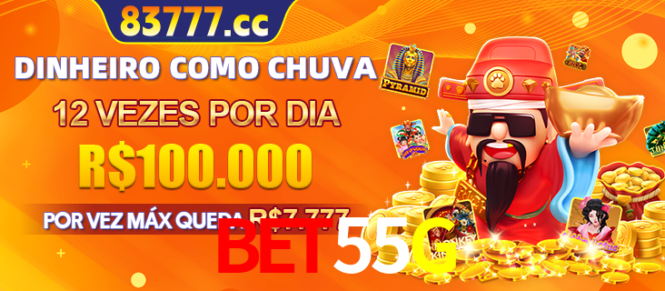 Banner do programa de recompensas Recomende para amigos do BET55G, detalhando os bônus por convidar amigos, com prêmios que chegam a R$288.888.