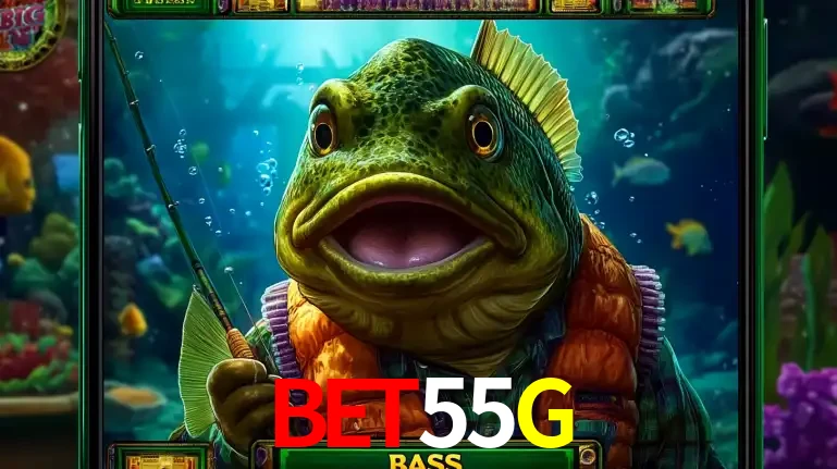 Personagem de peixe pescador do popular jogo de slot com tema de pescaria, uma das emocionantes opções de caça-níqueis para jogar e ganhar no cassino BET55G.